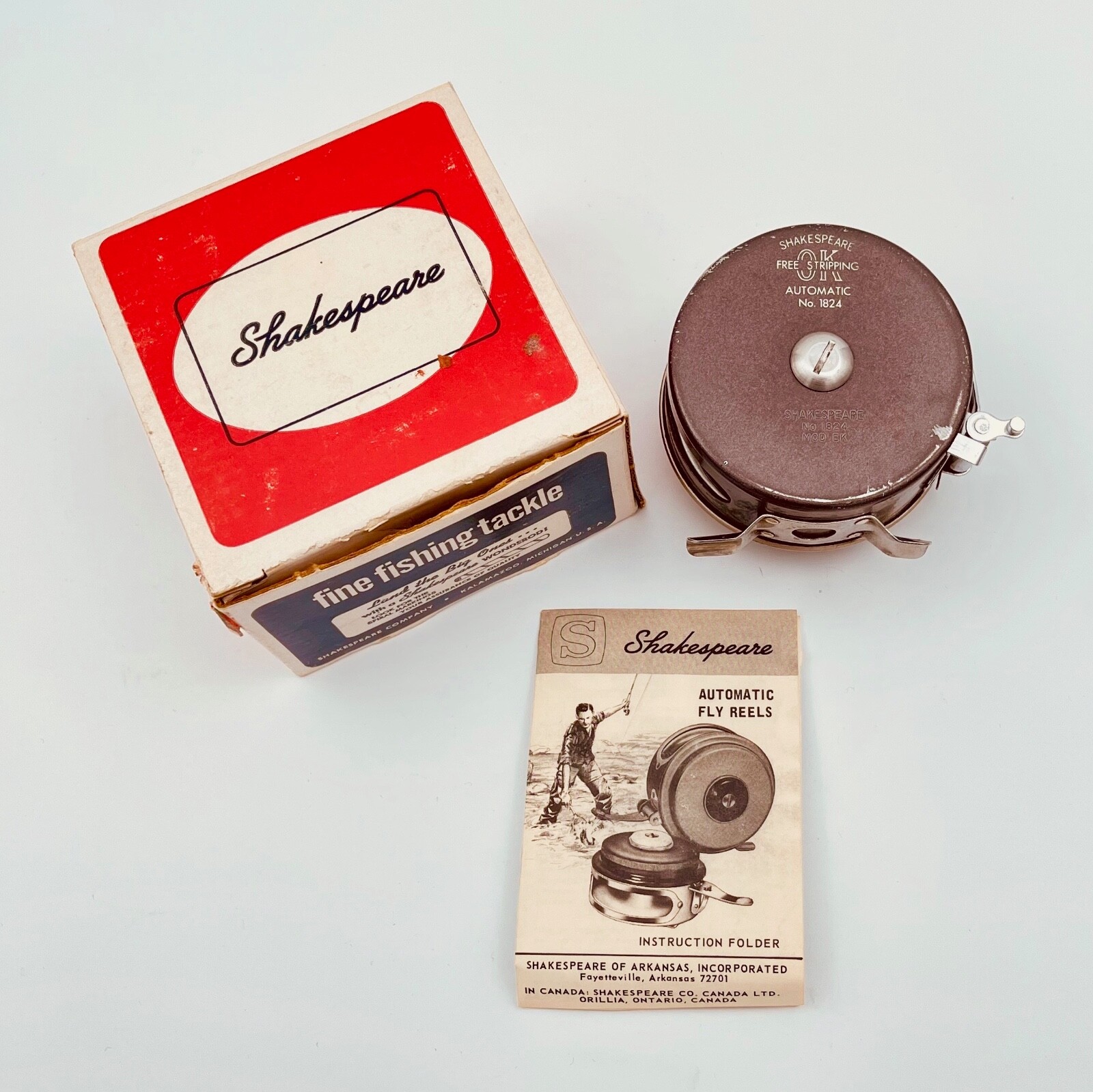 VINTAGE 1950`S SHAKESPEARE FLY REEL フライ VINTAGE Shakespeare No. 1824 Automatic Fly Reel DATE CODE EK