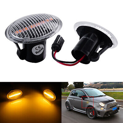 2 Canbus LED Side Repeater Indicator Light Lamp For Fiat Abarth 500 595C Ford Ka