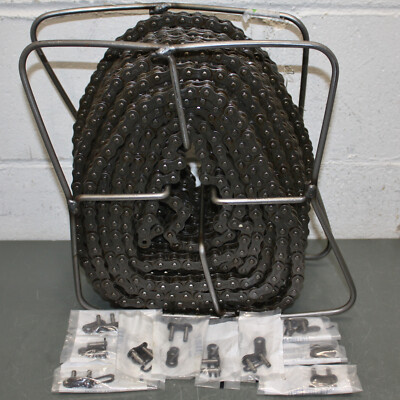 Tsubaki Riveted Roller Chain 50 TW 100, 50 ANSI x 100ft, Carbon Steel 5/8'' Pitch