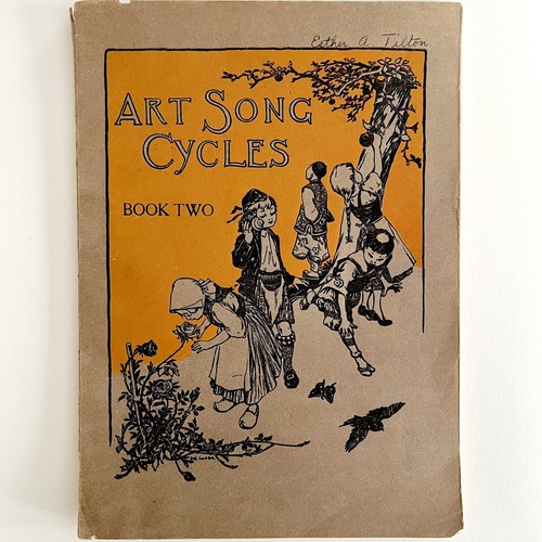 Art Song Cycles Music Book 2 1910 First Edition PB Silver