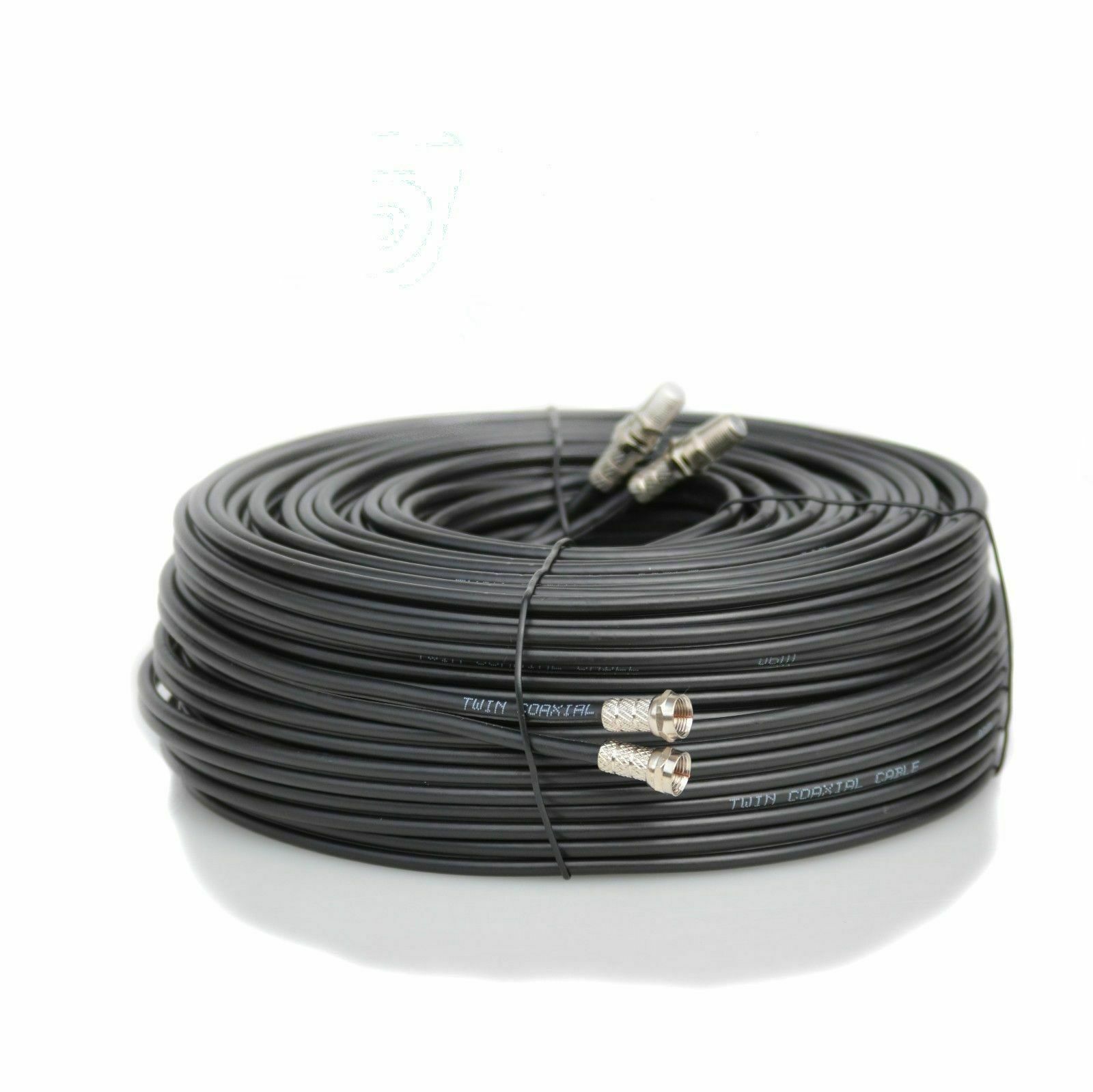 5m Metre Twin Satellite For Sky HD Q Extension Cable Lead Fitted Coax
