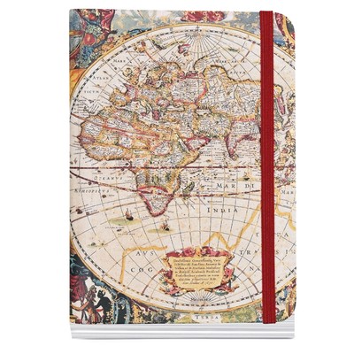 World Map Internet Address and Password Spiral Bound Notebook