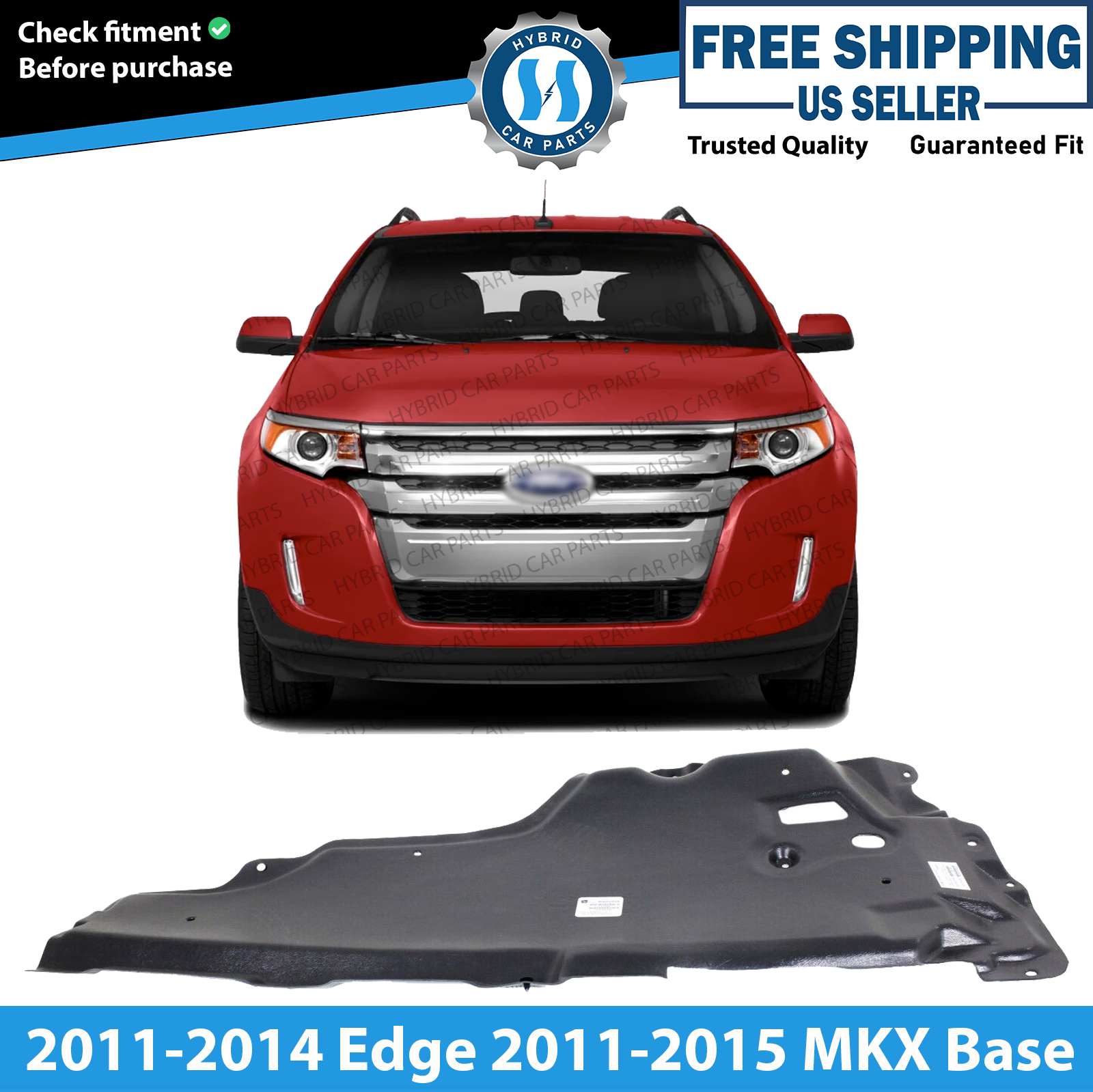 グリップブースト　バックプレート For Ford Edge 2016-2022 Engine Under Cover Front Splash