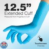 Raxwell Nitrile Gloves - Chemical Resistant Dishwashing Gloves - Textured Grip Waterproof Work Gloves - Heavy Duty Extended Cuff Protection - Large, Blue, 50 Count, 8.5 Mil
