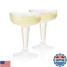 True Party Disposable Plastic Champagne Coupe Glasses Cocktail Set, Durable Home Wine Bar Accessories for Birthday Wedding, 5 oz Set of 20