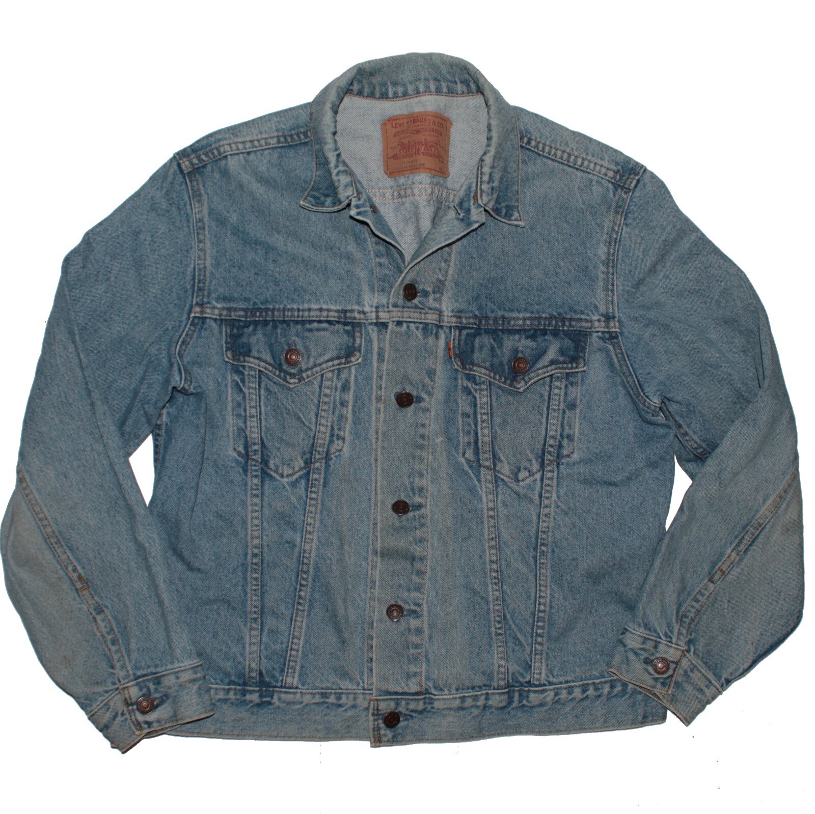 Vintage 1990s Levi's Denim Trucker Jacket Size 42 Stone Wash Vintage 1990s Levi's Denim Trucker Jacket Size 42 Stone Wash