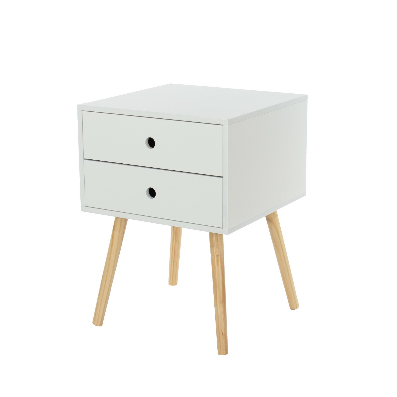 Options Scandia 2 Drawer Slim Bedside Cabinet Lamp Table