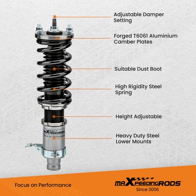 MaXpeedingrods 24 Way Adjustable Coilovers Suspension For Honda Civic EK 1996-00