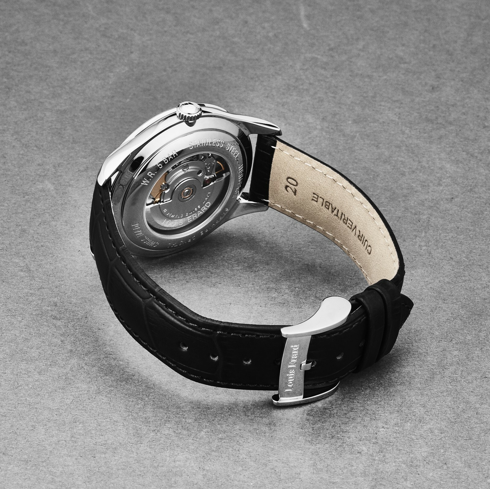 Pre-owned Louis Erard Men's 'heritage' Grey/black Dial Automatic Watch 69287aa62.baac82
