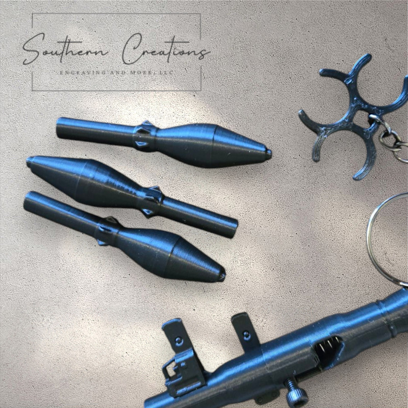 Rocket Launcher Keychain- Functional Blaster and Fidget Toy