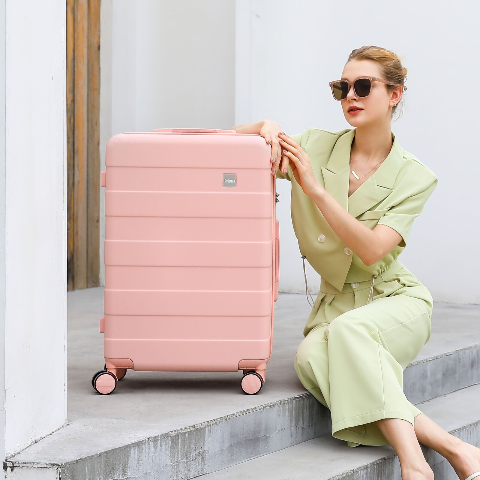 imiomo Carry on Luggage, 20 in Carry-on Suitcase with Spinne