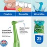 TePe Interdental Brush Angle, Angled Dental Brush for Teeth Cleaning, Pack of 25, 0.8 mm, Large Gaps, Green, Size 5