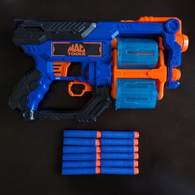 Mac Tools Xtreme Shot Dart Gun With Soft Foam Darts Novelty Toy Including Box