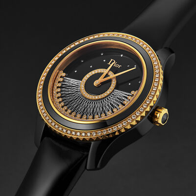 Pre-owned Dior Chris  Grand Bal, L, Strp, Blk Diam-d,rg Diam-b,m A