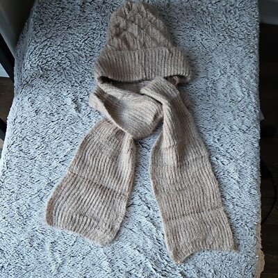 womens winter scarf hat 2 in 1 new