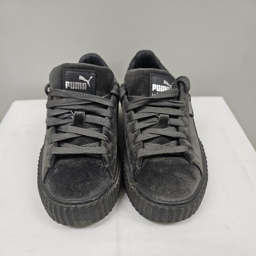 靴 Creeper Crinkled FENTY by Rihanna Black PUMA FENTY BY RIHANNA BLACK PATENT LEATHER SNEAKERS SIZE US