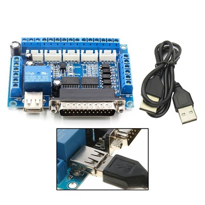 NEW 5 Axis CNC Interface Adapter Breakout Board For Stepper Motor Driver Mach3