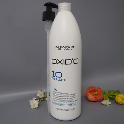W/PUMP Alfaparf OXID'O Stabilized Peroxide Cream 1000ml [5 Options] Oxido