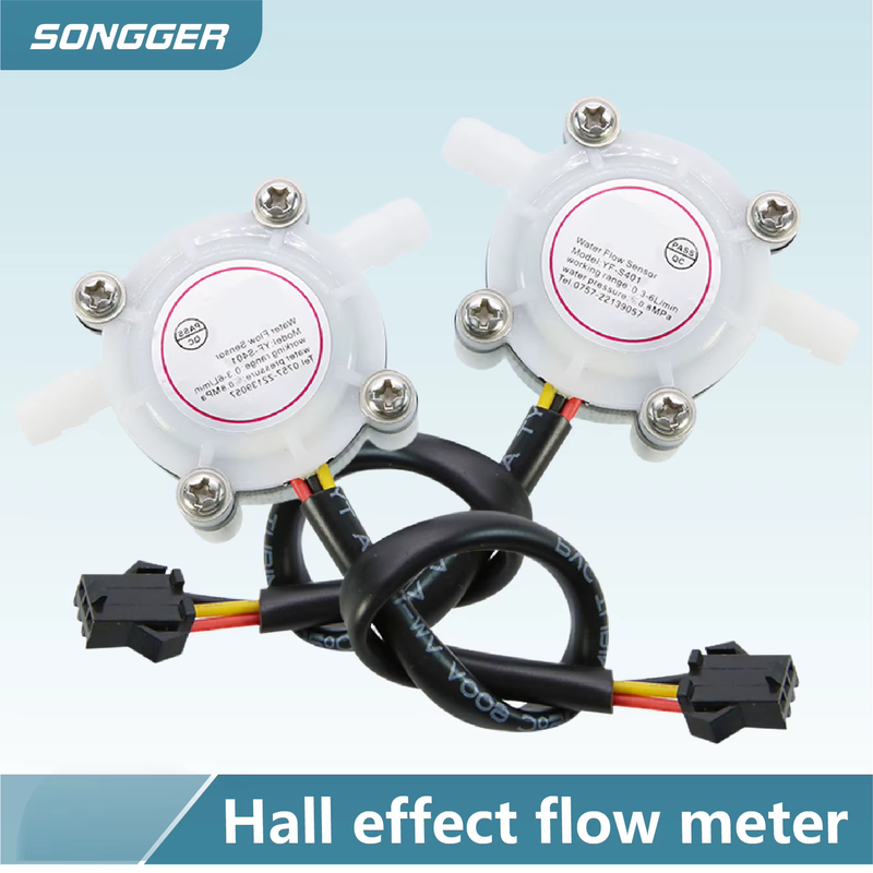 YF-S401 / YF-S402 Hall Effect PE Water Flow Sensor G1/2 G3/4 Inline Liquid Flow