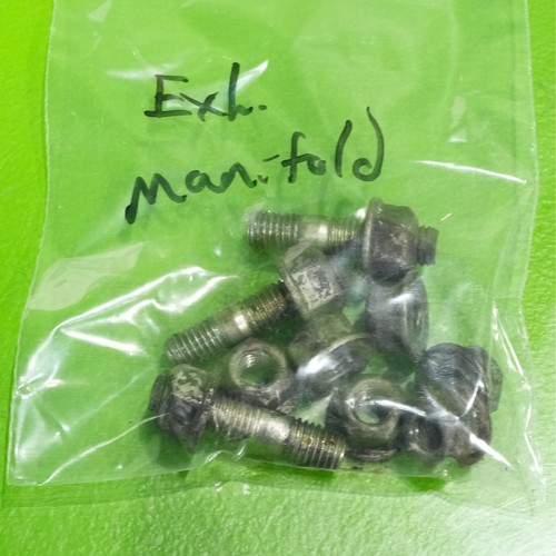 12-19 Fiat 500 OEM engine motor 1.4L exhaust manifold header mount bolts SET