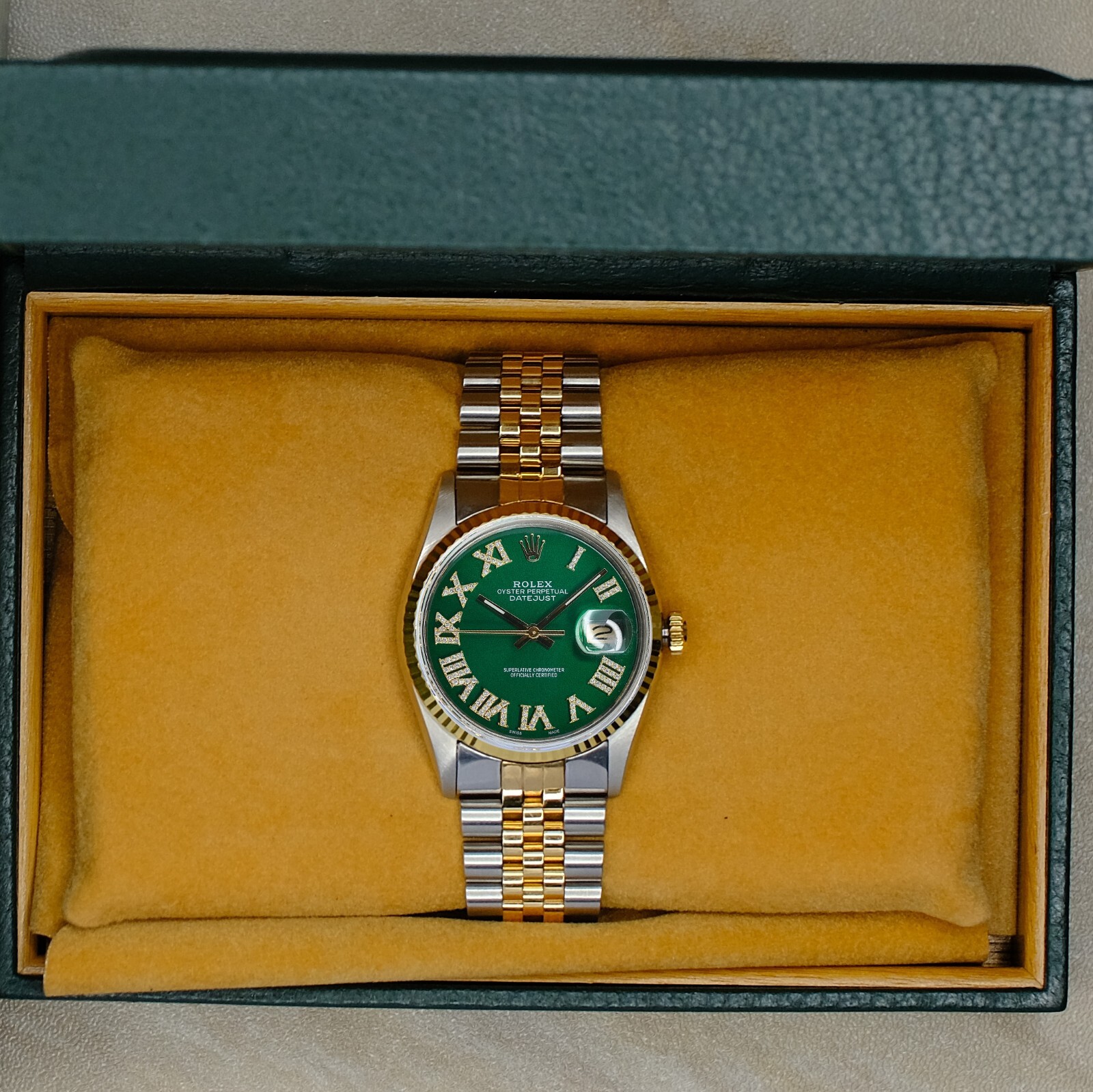 ロレックス ROLEX 正規品 箱 ケース 16233 グリーン 中古 メンズ 正規/純正品】ROLEX ロレックス 空箱 BOX ケース 緑×グリーン