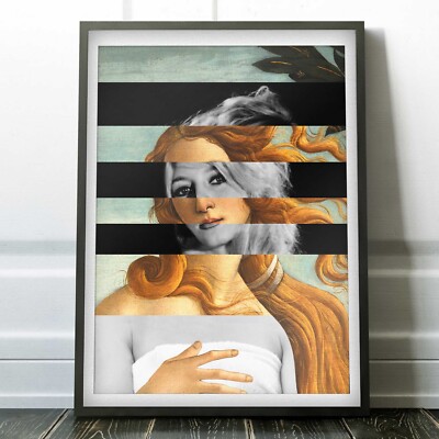 LA VENUS BLONDE -  Pop Retro Collage, Mashup, Pop Art Wal