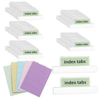 2.2 Inch Insertable Self-Adhesive Index Tabs with Printable Paper Inserts Cle...