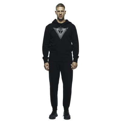 DAINESE SWEATER DAINESE HOODIE LOGO BLACK WHITE GR. L KAPUZENJACKE FÜR HERREN SCHWARZ