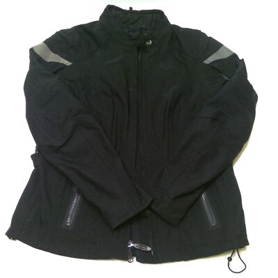 Pre-owned Harley-davidson Womans  Triple Vent System Riding Jacket Medium 98266-19vw In Black