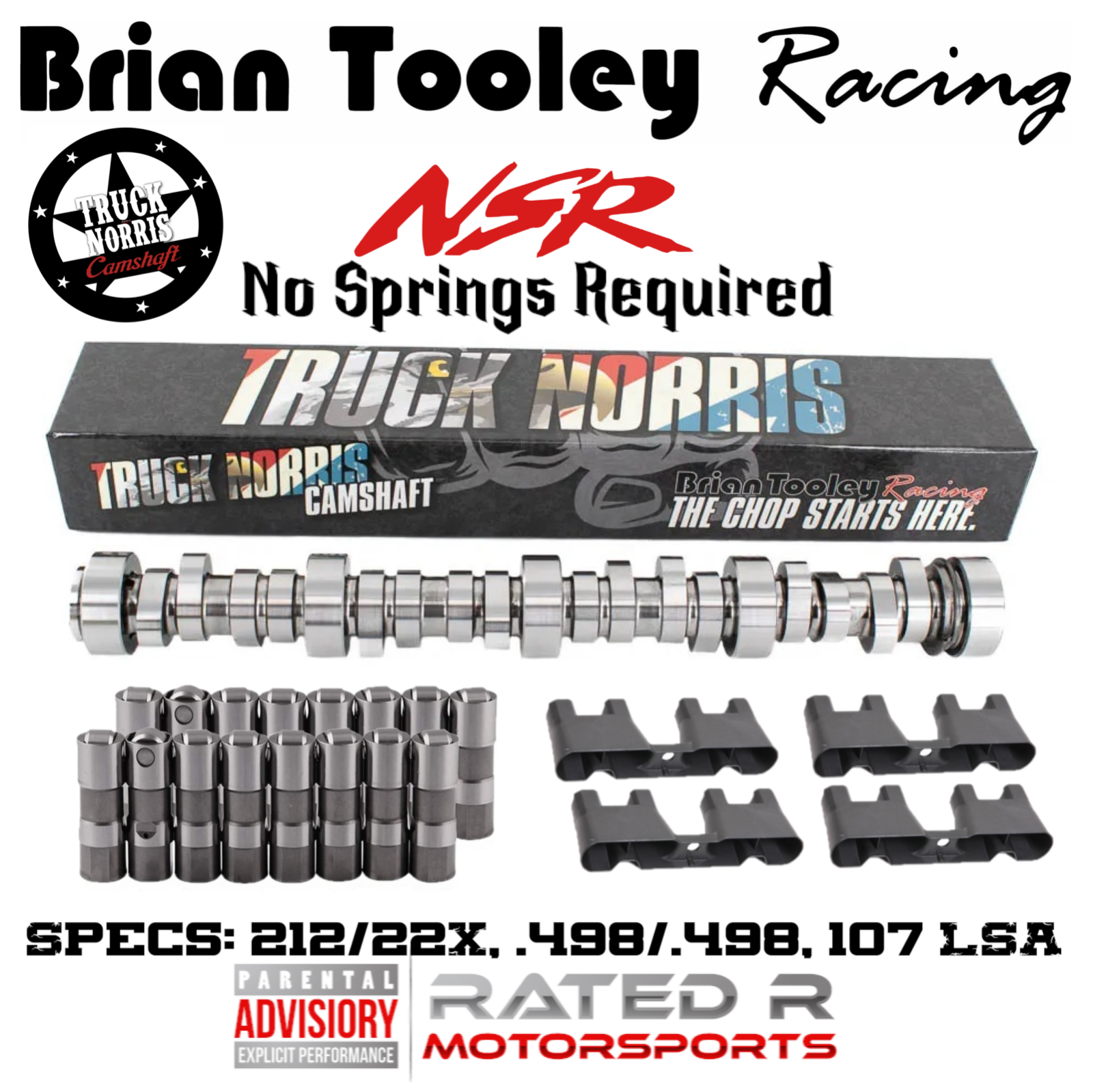 BTR LS Truck Norris NSR Cam Kit Brian Tooley Camshaft GM LS7 Lifters & Guides