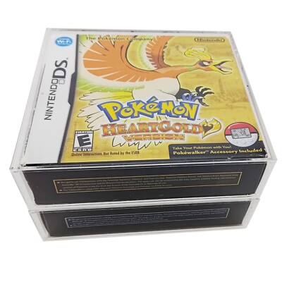 UV Display Case & Box Protector for Pokemon Heartgold / Soulsilver NTSC Only!