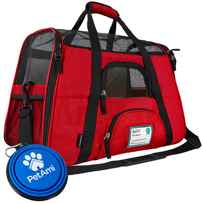 Pet Carrier Bag Travel Case Airline Approved Soft Sided Comfort Bag for Cat Dog