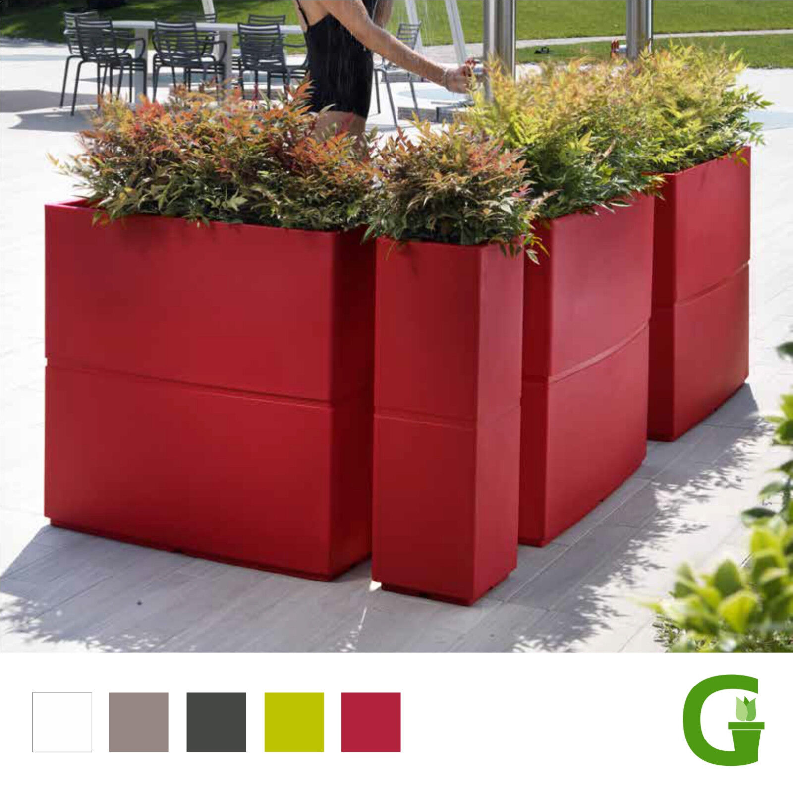 Lounge Divider Pflanzkübel Raumteiler 80 cm hoch für