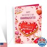 Prime Greetings Granddaughter Valentine's Day Card Made in America | Eco-Friendly | Thick Card Stock with Premium Envelope 5in x 7.75in | Packaged in Protective Mailer (Heart Cookie)
