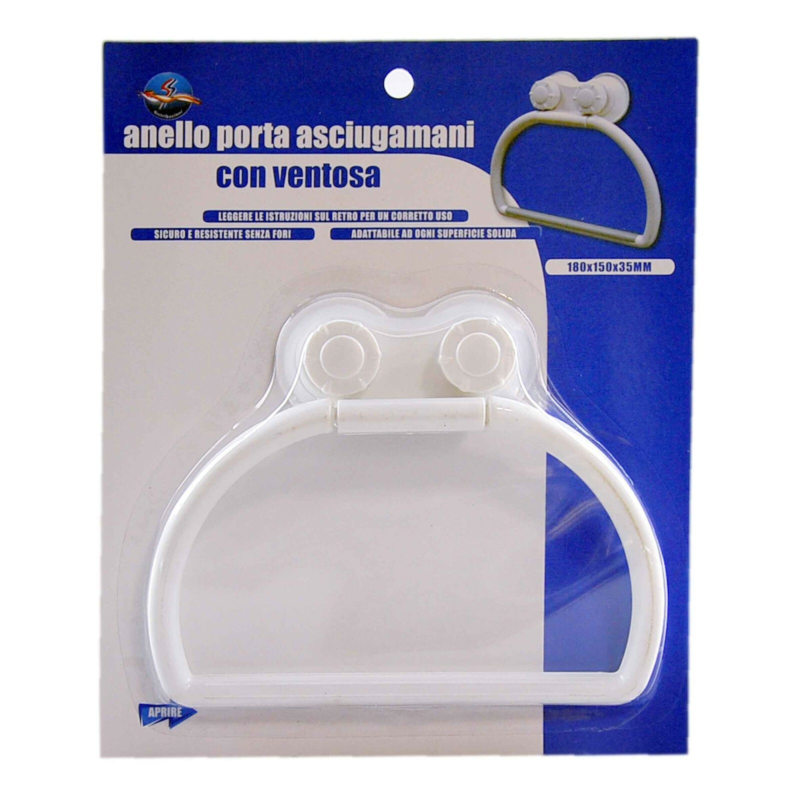 Porta Asciugamano Anello Bagno Attacco Parete Ventosa idea