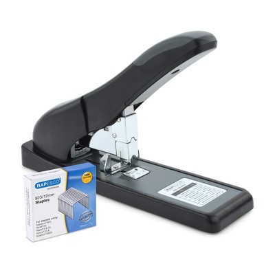Rapesco 1550 ECO HD-140 Heavy Duty Stapler with 1000 x 923/12 mm Staples, 140 Sh