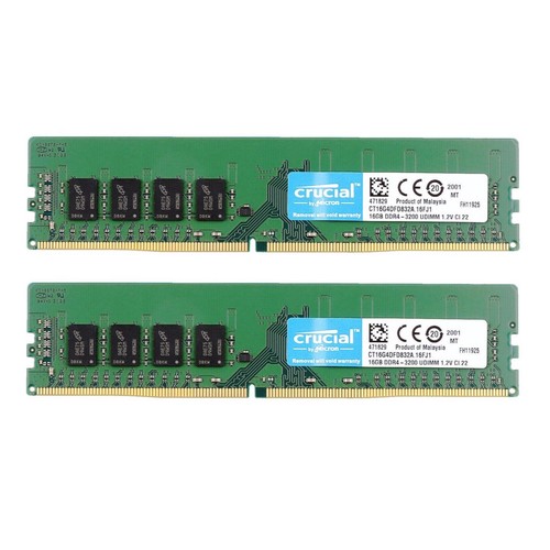 Crucial 32GB KIT 2X16GB DDR4 3200MHz PC4-25600 288-Pin