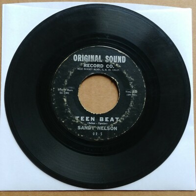 SANDY NELSON Teen Beat 45 7'' INSTRUMENTAL ROCK Record Vinyl Records 1959