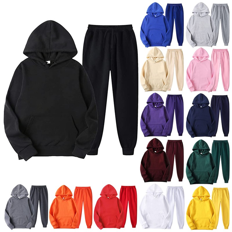 Men's Tracksuit 2 Piece Casual Outfit Sweatsuit Jogger Pants Suit Set Sportswear