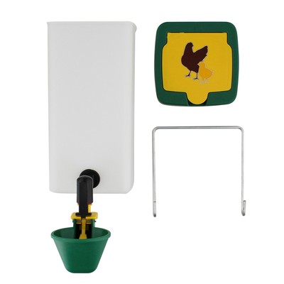 Rural365 Automatic Chicken Waterer System - 1L Green Poultry Watering Cup