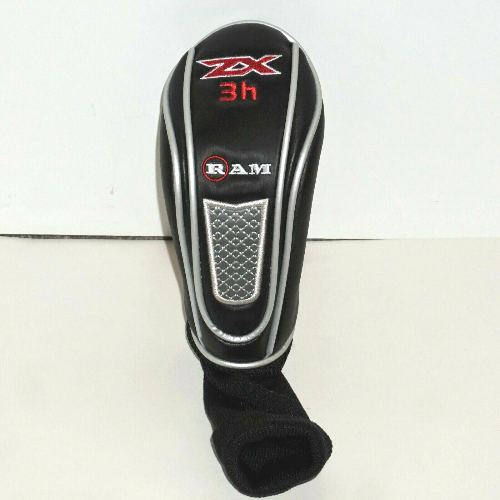 Ram ZX Golf Club Cover 3H Hybrid 3 Wood Headcover Black Red