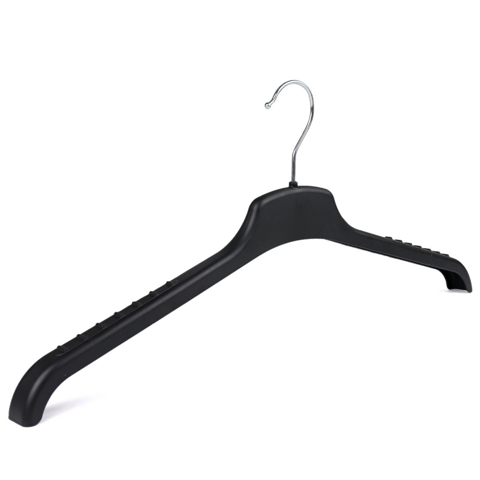 The Hanger Store™ Extra Wide 46cm Black Plastic Non Slip Coat Clothes Hangers eBay
