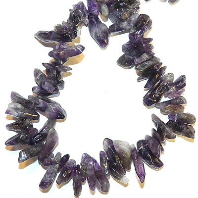 NG2565 Purple Amethyst X-Lg 15mm - 22mm  Hawaiian Briolette Chip Gemstone Beads