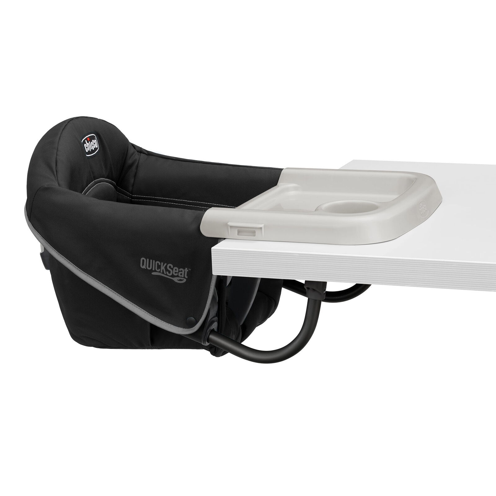 Quickseat Table Hook Chair Snap Tray Graphite Removable Washable Seat Cover