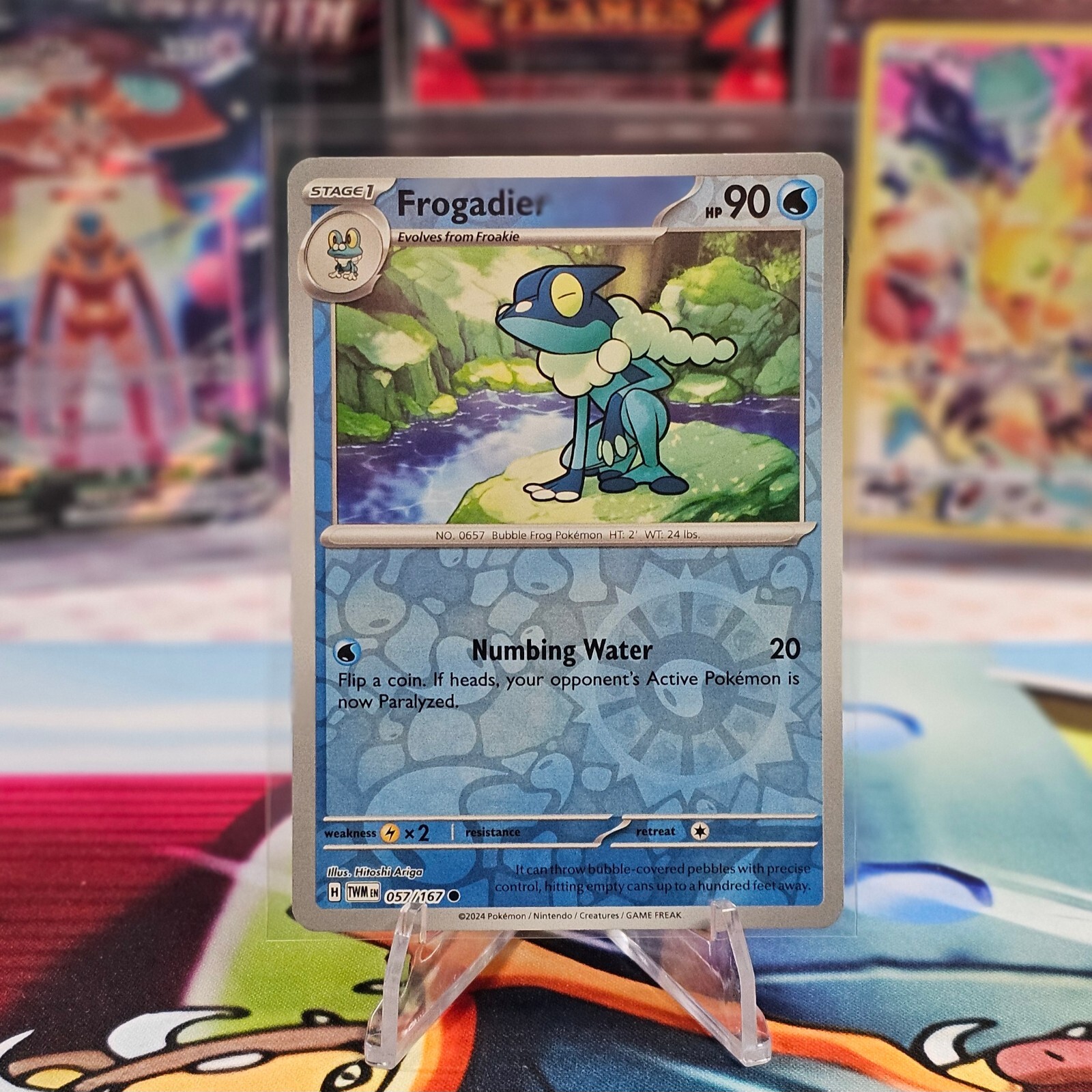 Reverse Holo Frogadier 057/167 Common Twilight Masquerade Pokemon TCG