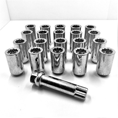 20 x alloy wheel Tuner nuts M14 x 1.5 taper + Key for Vauxhall Insignia (152)