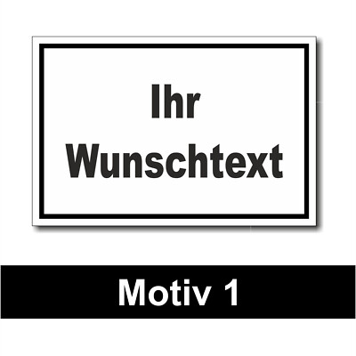 personalisiertes Schild - stabiles Alu Verbund od. Kunststoff mit Wunschtext
