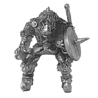 Orc Wolf Rider With Spear 28mm Metal Unpainted
