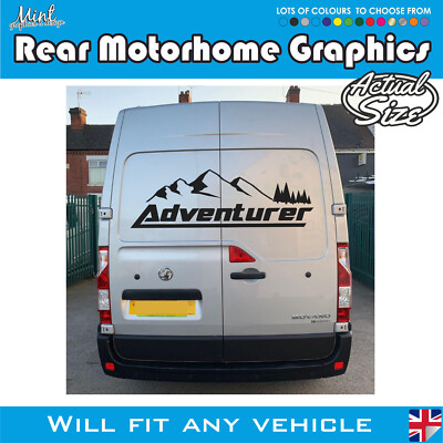 Renault Master LWB L3 4 Rear Motorhome Camper Van Graphics Decal Campervan  040