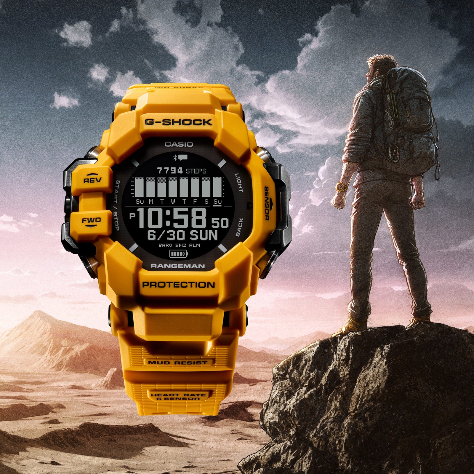 CASIO G-SHOCK RANGEMAN GPR-H1000-9JR Bluetooth GPS Radio CASIO G-SHOCK RANGEMAN GPR-H1000-9JR Bluetooth GPS Radio